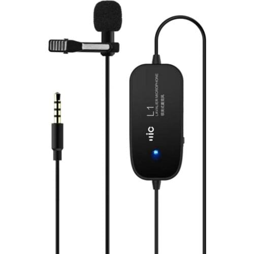 3.5mm External Clip-on Lapel Lavalier Microphone For SmartPhone