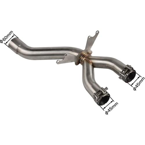 Stainless Steel Motorcycle Muffler Middle Mid Link Pipe Exhaust Decat Pipe For BMW S1000RR S 1000RR S 1000 RR 2012 2013 2014