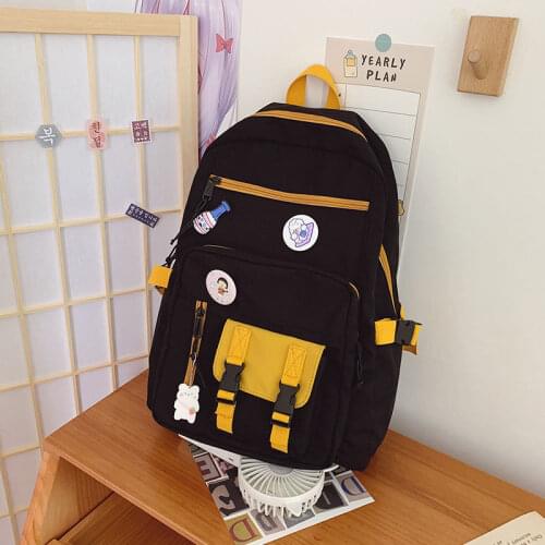 Women School Backpack for Teenage Girls School Bags Nylon Multifunction Student Bookbags Backpack 2021 New