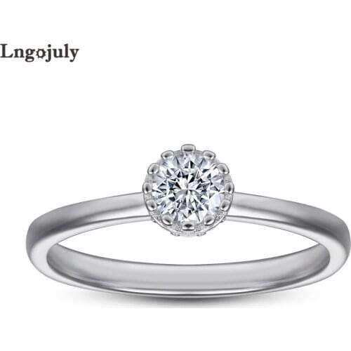 Fine Jewelry 925 Sterling Silver Ring Zirconia Rhinestone Rings For Woman Wedding Finger Ring Anniversary Gift For Women Lover