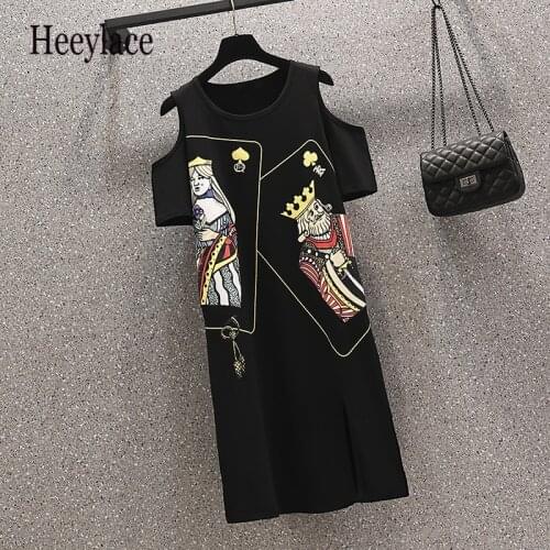 Dress Women Plus Size Summer 2021 New Vintage Round Collar Short Slleeves Print Split Fork Elegant Female Midi Dresses