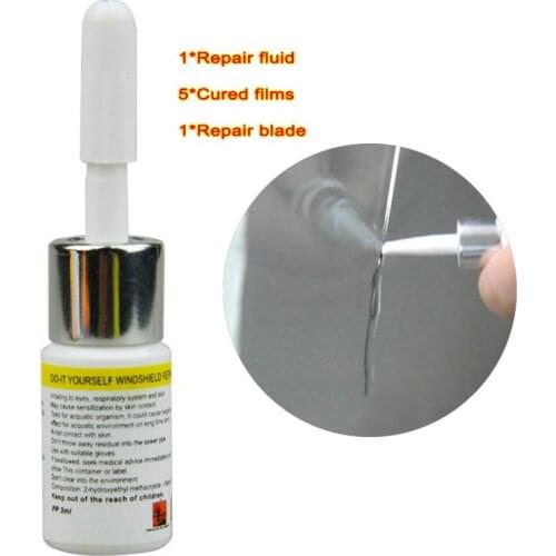 Automotive Glass Repair Fluid Window Broken Glass Repair Sets Windshield Crack Chip Repair Tools Kit Auto Car Detailing Products