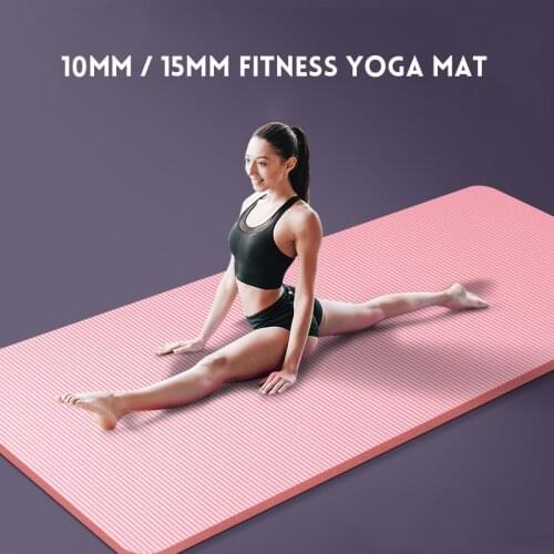 15mm Non Slip Yoga Mat NBR Fitness Exercise Mat Sports Cushion Gymnastic Pilates Pads for Gym Pilates Floor Exercises New X38WB