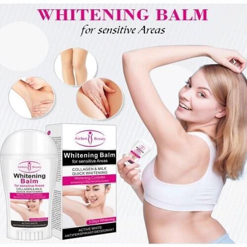 2PCS Aichun Beauty Whitening Cream Armpit Whitening Cream Elbow Knee Legs Thigh Dark Skin Lightening Private Parts Whitening 50G