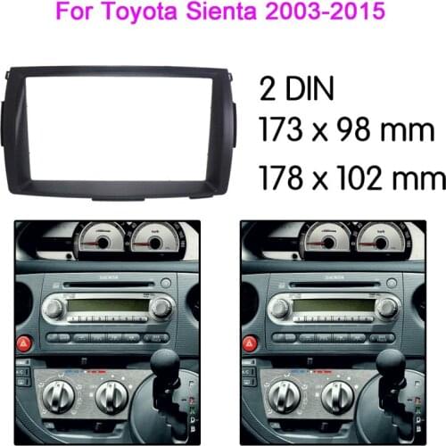 2din Stereo Panel Plate Car Radio Fascia Surround For TOYOTA Sienta 2003 - 2015 DVD Refitting Frame Dash Kit