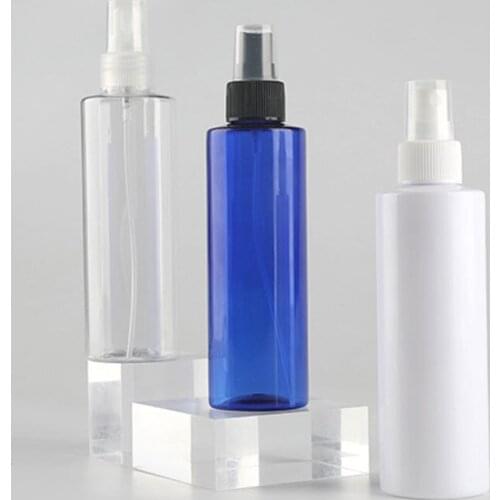 30pcs white Empty Plastic Bottles Mist Sprayer 200ml Cosmetic Containers Perfume Bottle With Spray Pump White Transparent Bottle