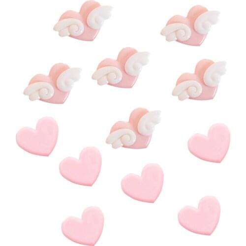 5Pcs/lot Love Wings Pink Clip Love Pink Heart Cute Pushpin Clip Thumbtack Pins Decorative DIY Tool