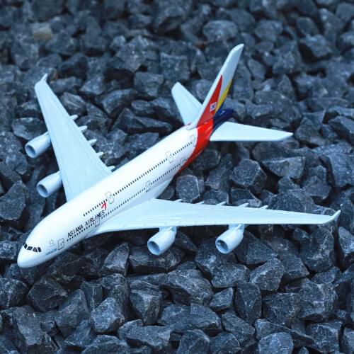 Asina A380 Airlines Aircraft Model 6" Metal Airplane Diecast Mini Moto Collection Eduactional Toys for Children
