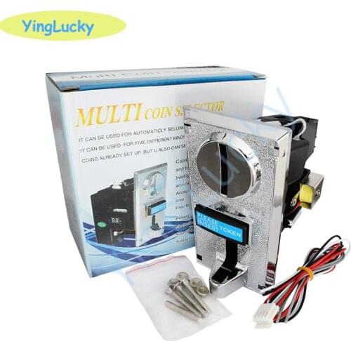 Free shipping 616 Multi Coin Acceptor Electronic Roll Down Coin Acceptor Selector Mechanism Vending Machine Arcade Game Ticket