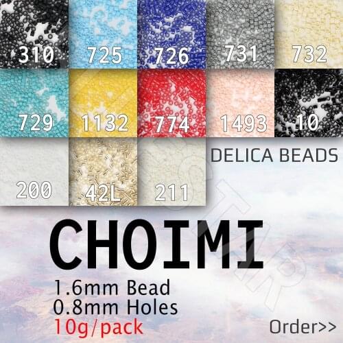 BLUESTAR 2020 Choimi pure color 1.6mm glass beads 10g/pack colorful DIY handmade glass beadwork clothing accessories