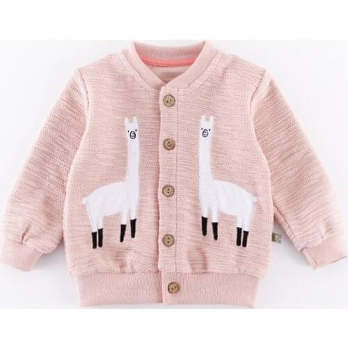 Cute Animal Kids Coat 2021 New Kids Outerwear Boys Girls Coat Blue Pink Baby Cardigan Spring Autumn Fashion Girl Boy Sweatshirts