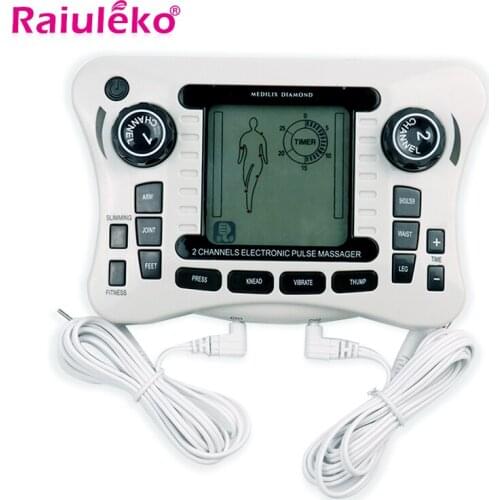 Dual-Output TENS Digital Therapy Dual Channel Output EMS Pain Relief Massager Electrical Nerve Muscle Stimulator Physiotherapy