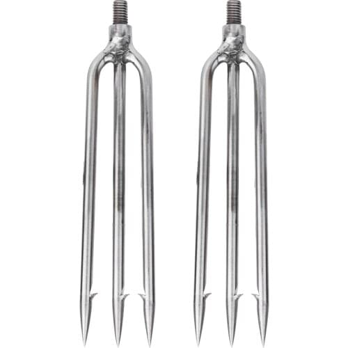 Fishing Spear3/5 Prongs Harpoon Stainless Steel Fishing Spear Head with Barbed Hook Fishing Harpoon Sharp Fish Fork Fishing Tool