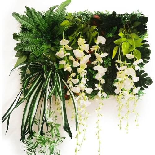 White Multicolor Artificial Flower Wisteria Flower Panel Decoration Greening Background Shop Shopping Mall Office Bedroom Window