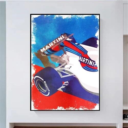 Picture Retro Home Decor Martini Racing Modular Canvas Watercolor Painting Modern Printed Poster Wall Art Living Room No Frame