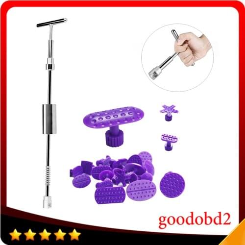 Glue Pulling Tabs Works with Glue Pullers Nickel Car Body Repair Tools Dent Removel 2 in 1 Slide Hammer Hand Tool Set