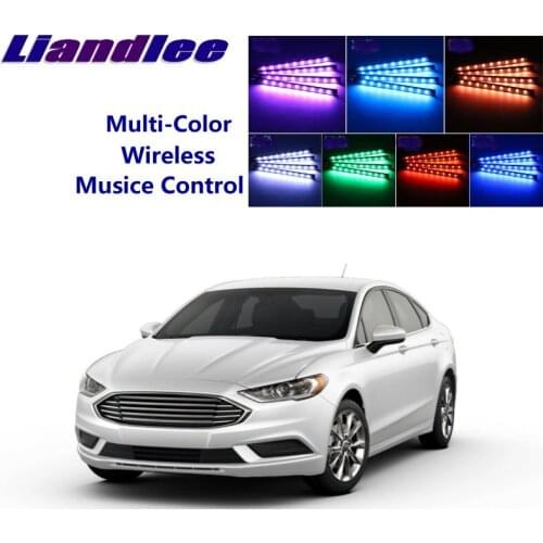 LiandLee Car Glow Interior Floor Decorative Atmosphere Seats Accent Ambient Neon light For Ford Fusion
