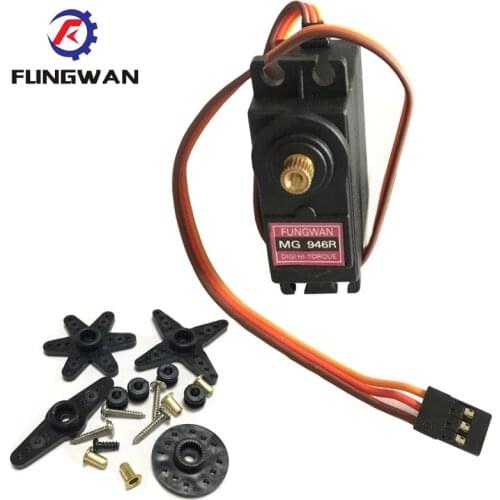 1 pieces MG946R upgrade RC Metal Gear Torque Servo For Boat CAR 13KG Torque Metal Servo MG946 Upgraded MG945 fast