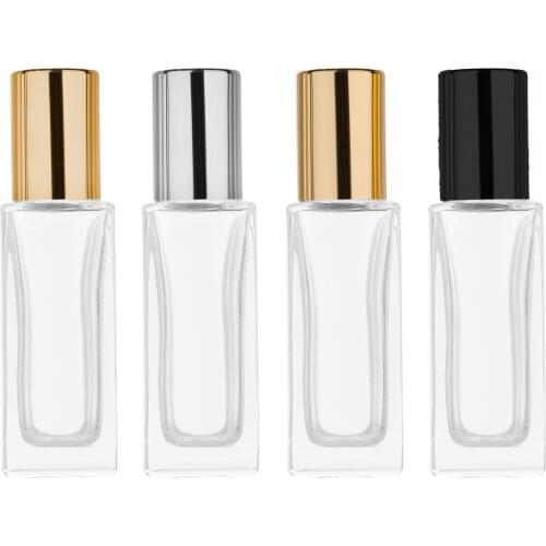 30ml Mini Alloy Cap Glass Perfume Sprayer Bottles Gold Silver Black Traveler Empty Refillable Perfume Bottles Atomizer Empty