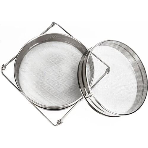 Reusable Honey Strainer Double Sieve Stainless Steel Beekeeping Equipment Straining Yogurt Strainer Practical Beekeeping Tools