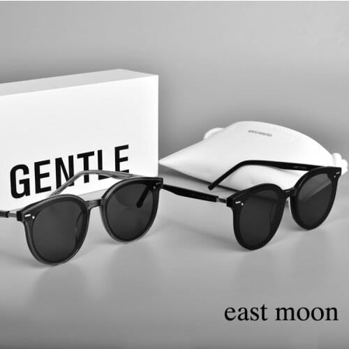 Fashion Brand Designer Sunglasses GENTLE East Moon Round Acetate Polarized UV400 Women Men Lens Glasses With brand Case