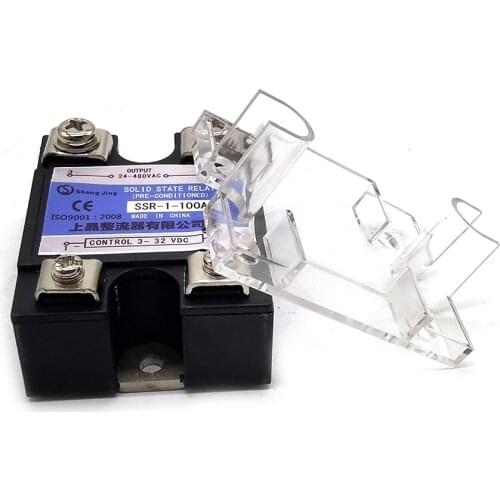 100A DC-AC solid state relay module input 3~32VDC output 35~480VAC current single phase relay solid state for AC power