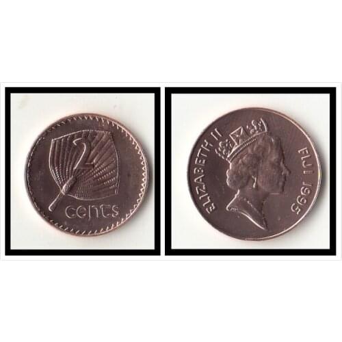 Fiji 2 Cents Coins Oceania New Original Coin Collectible Edition Real Rare Unc Commemorative Random Year