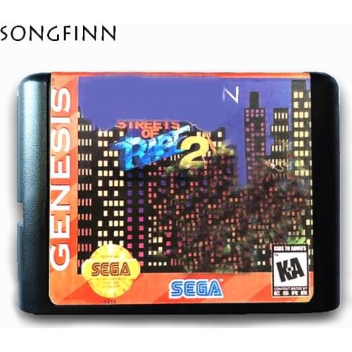 New Arrival 16 bit MD Memory Card for Sega Mega Drive for SEGA Genesis Megadrive Turtles in Streets of Rage 2