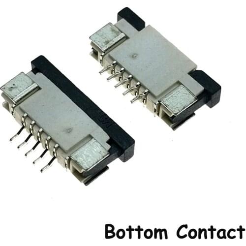 Sample, 5Pin FPC FFC connector socket,5 pin 1.0mm flex cable socket for LCD screen interface.ROHS,5P