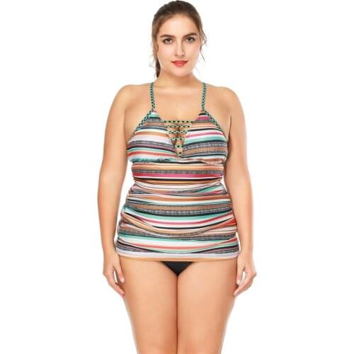 Striped Sexy Bikini Tankini Swimsuits Women Two Piece Swimsuit Biquini Swim Suit Maillot De Bain Femme 2019 Swimwear Women
