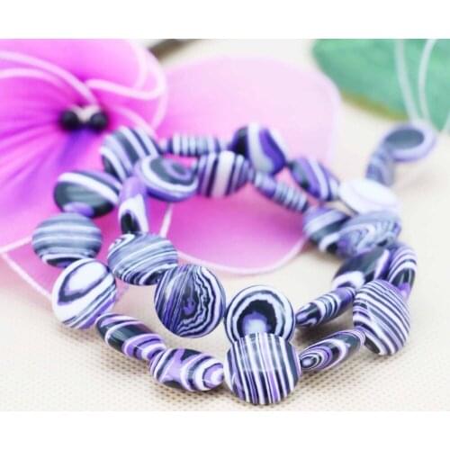 12mm Hot sale Round Stripe Blue Turkey Stone loose beads DIY Hand Made Jewelry making design wholesale 15inch Girls Gifts stone