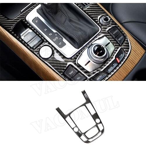 Carbon Fiber Interior Trim Console Gear Shift Panel Frame Cover Stickers For Audi A4 A5 2009-2016 Q5 2010-2018