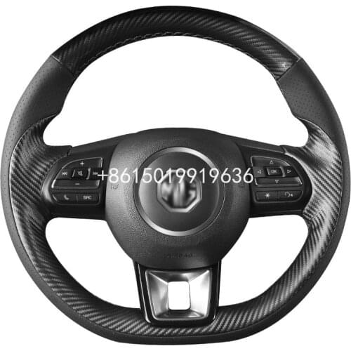 DIY Top Leather Car Steering Wheel Hand-stitch on Wrap Cover For MG 6 MG 3 MG ZS HS