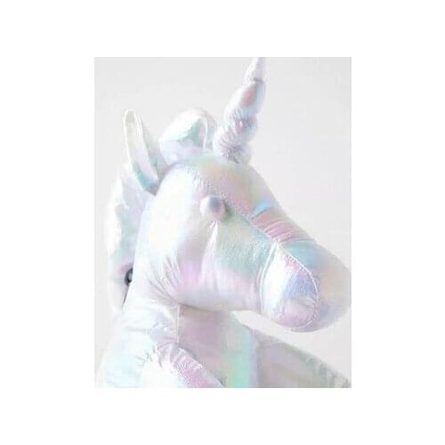 Rainbow color silver unicorn animal shape crossbody bag coin purse