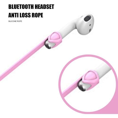 Anti-Lost Leash Flexibility Dirt Resistant 3 Colors Neck Rope Cord Wireless Headset Silicone Lanyard For Airpods，For Apple