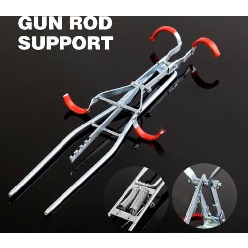 Foldable Double Pole Bracket Practical Stainless Steel Fishing Rod Holder Stand Portable Lightweight Fishing Equipment