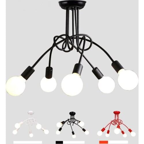 Modern Fashion large spider braided chandeliers white black fabric shades 10 lights Hanging Clusters ceiling lamp living room