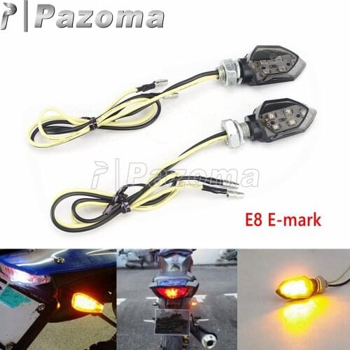 2x 8mm Motorcycle 5 SMD Mini LED Turn Signal Light Indicator Blinker Lamp for Honda Suzuki Kawasaki Yamaha Hyosung Aprilia Buell
