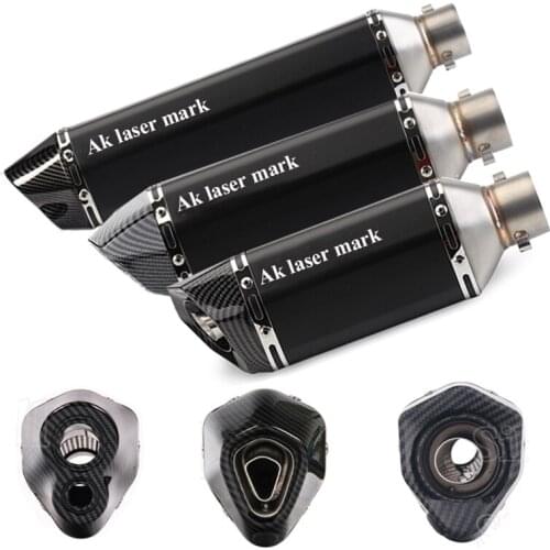 Free shipping 51mm Universal Motorcycle Ak Exhaust Muffler Escape Pipe slip on For Yamaha Honda Kawasaki Ducati Most Motorbike