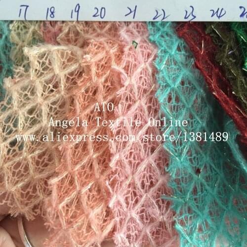High Stretch Soft Knitted Fabrics DIY Patchwork Dolls Clothes Jacquard Plaid Metallic Bonded Fabrics
