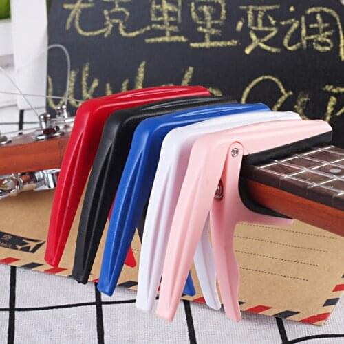 High Quality Guitar Capo Plastic Tuning Clamp Quick Change Clamp Key Acoustic Classic Guitar Capo Tone Adjusting Guitar Parts