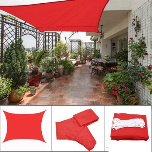 Shade Sail UV Block Canopy Back Yard Shelter Awning 3*4m 2x3m Rectangle 3X4M With Four Ropes Waterproof UV Blocking Outdoor