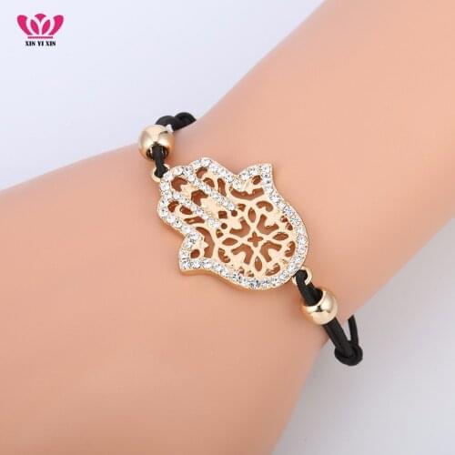 High Quality Hamsa Hand Bracelet for Women Turkish Rope Chain Pulsera mujer AAA+Cubic Zirconia Environmental Stand Dropshipping