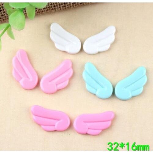 10 pairs/lot Very cute flat back resin wings cabochon for DIY Accessory Jewellery Making