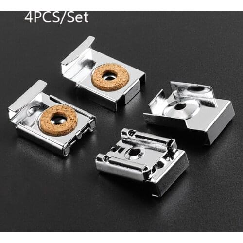 2 Sets Bathroom Square Mirror Clip Holder Glass Clamp Wall Hanger Bracket Easy Install Spring Loaded Adjustable Practical