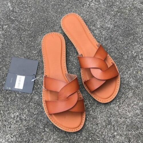 2021 Women Slippers Outdoor Slides Slip on Flat Slipper Summer Shoes Beach Fashion Shoes Brand Solid Cross Original Woman Slides
