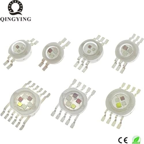5-50pcs 3W-18W RGB RGBW RGBWW RGBWY RGBWYV High Power LED Chip 4/ 6 / 8 /10/12 pin Molding LED Stage Colorful Light Source Beads