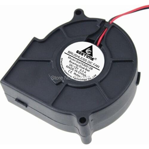 5 Pieces/lot Gdstime Turbo Cooling 75x30mm 75mm 7530 Ball Bearing Blower Radial Fan 12V