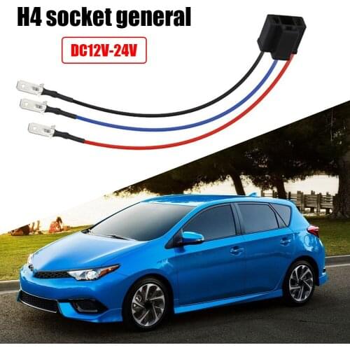 Car LED Headlight Socket Wiring Harness Female Connector Adapter Cable Plug Play for H4 Battery Jump Cable