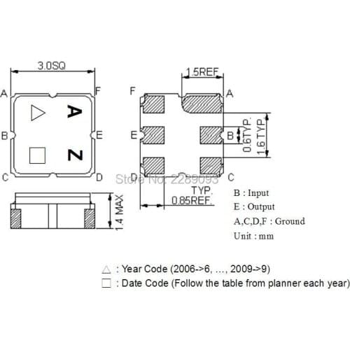 Free Shipping! New Original 1pcs TA0836A TA0836 TA 0836A AZ SAW Filter 1237 MHz SMD 3.0X3.0 mm